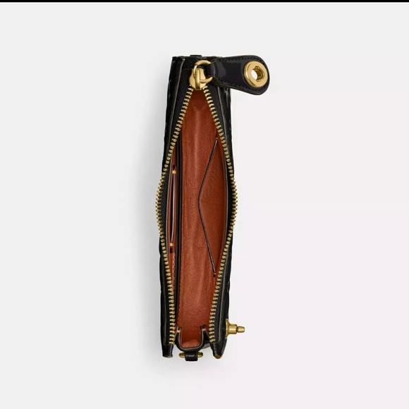 Coach Penn B4/ Black Shoulder Bag Signature Patent Leather CM552 - Picture 6 of 14